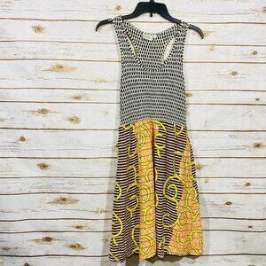 Anthropologie Porridge multi color long tank dress size S
